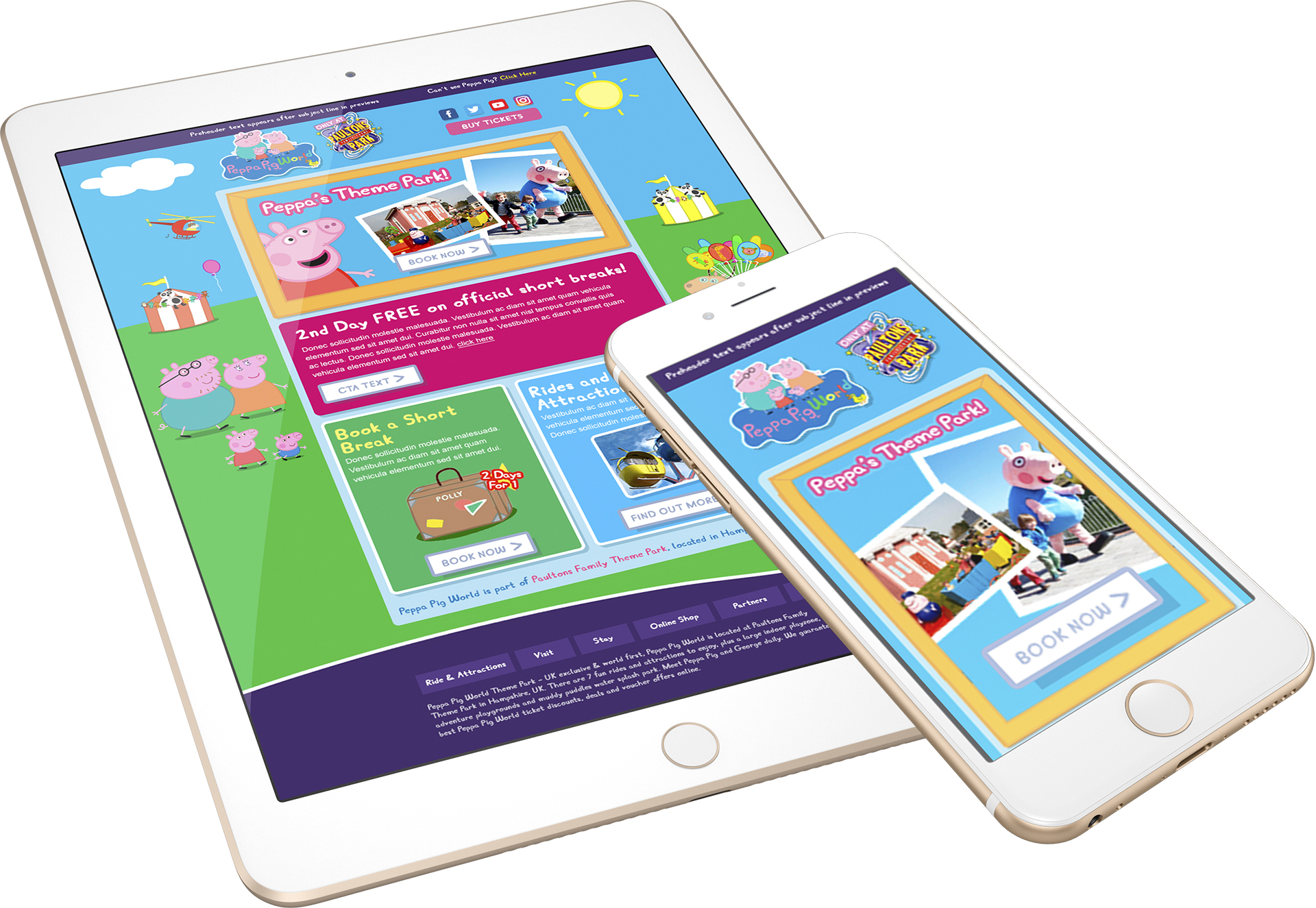 Peppa Pig World Responsive Email template